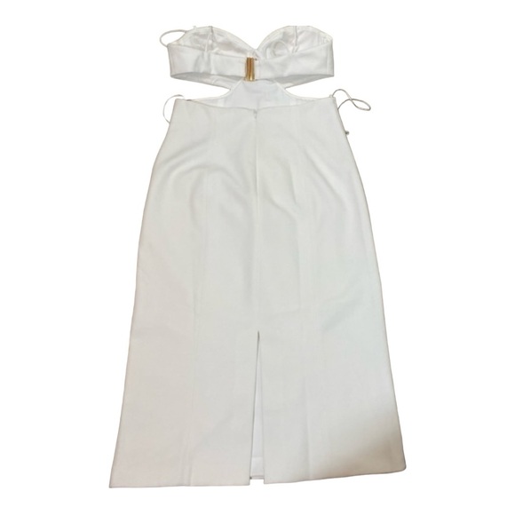 Misha Ivory Daisy Sweetheart Cutout Midi Bodycon Dress - Picture 6 of 8